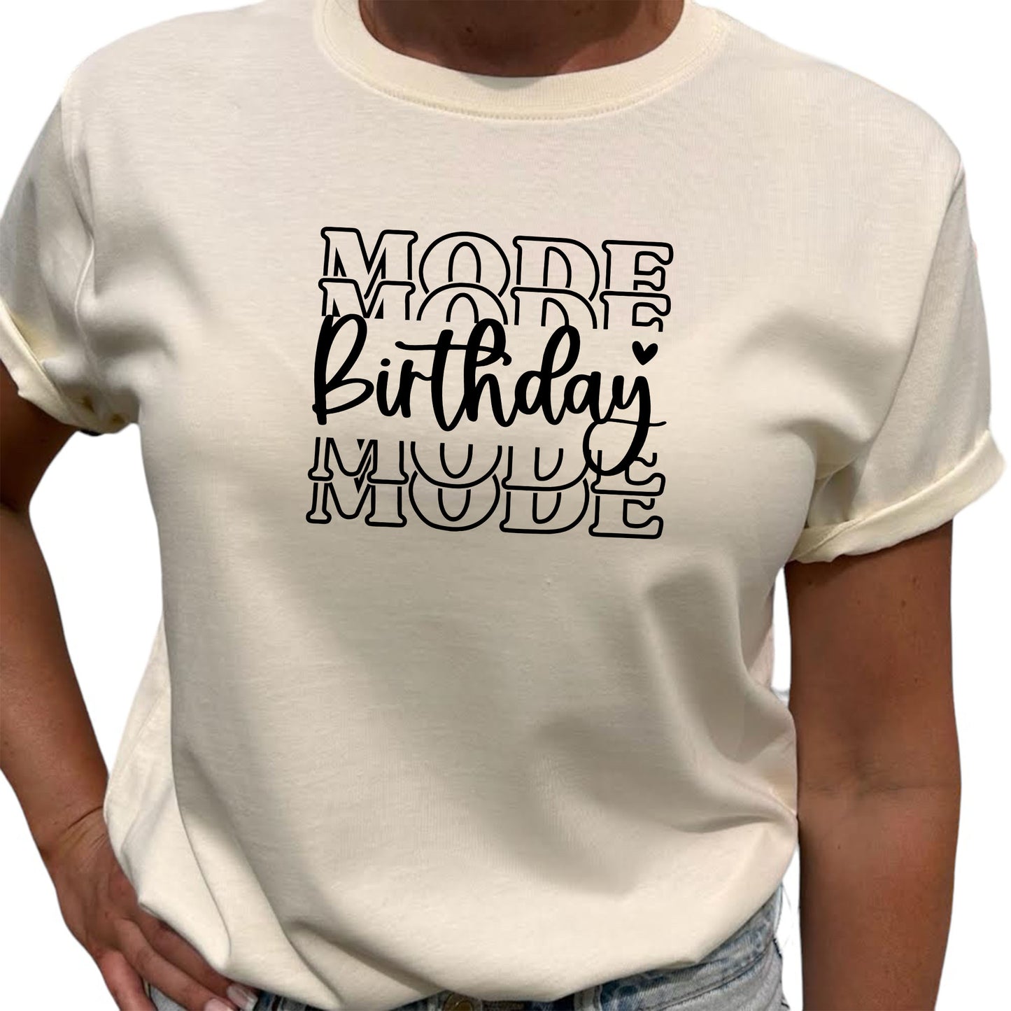 Birthday Mode Födelsedags T-shirt