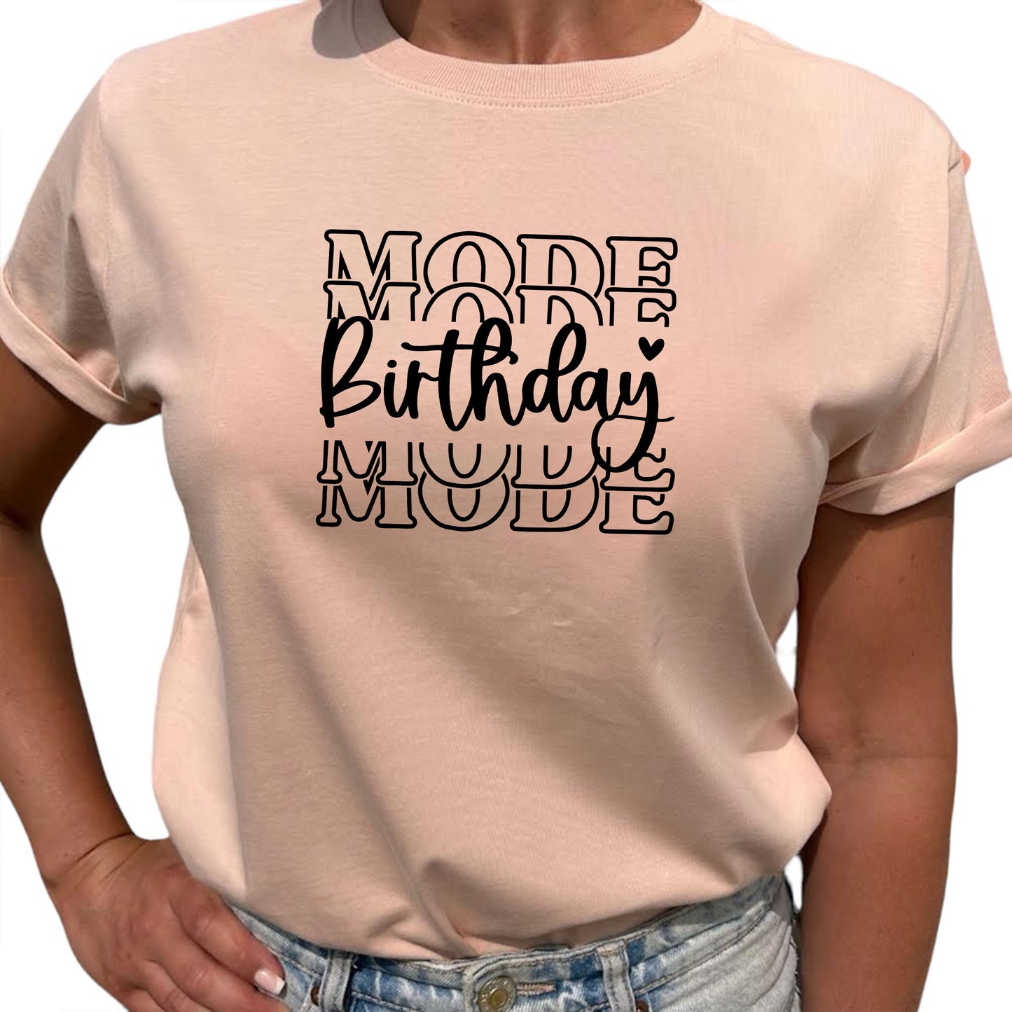 Birthday Mode Födelsedags T-shirt