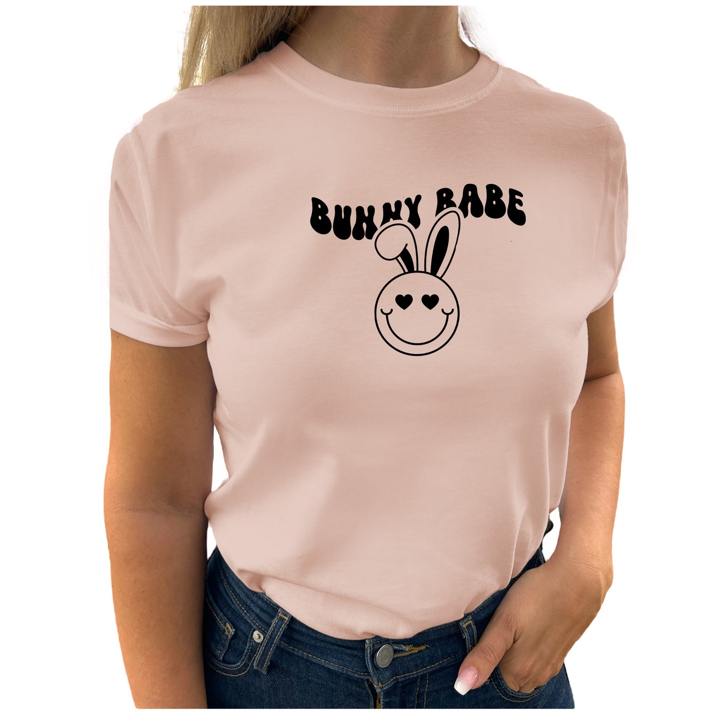 Bunny Babe Smiley Påsk T-shirt