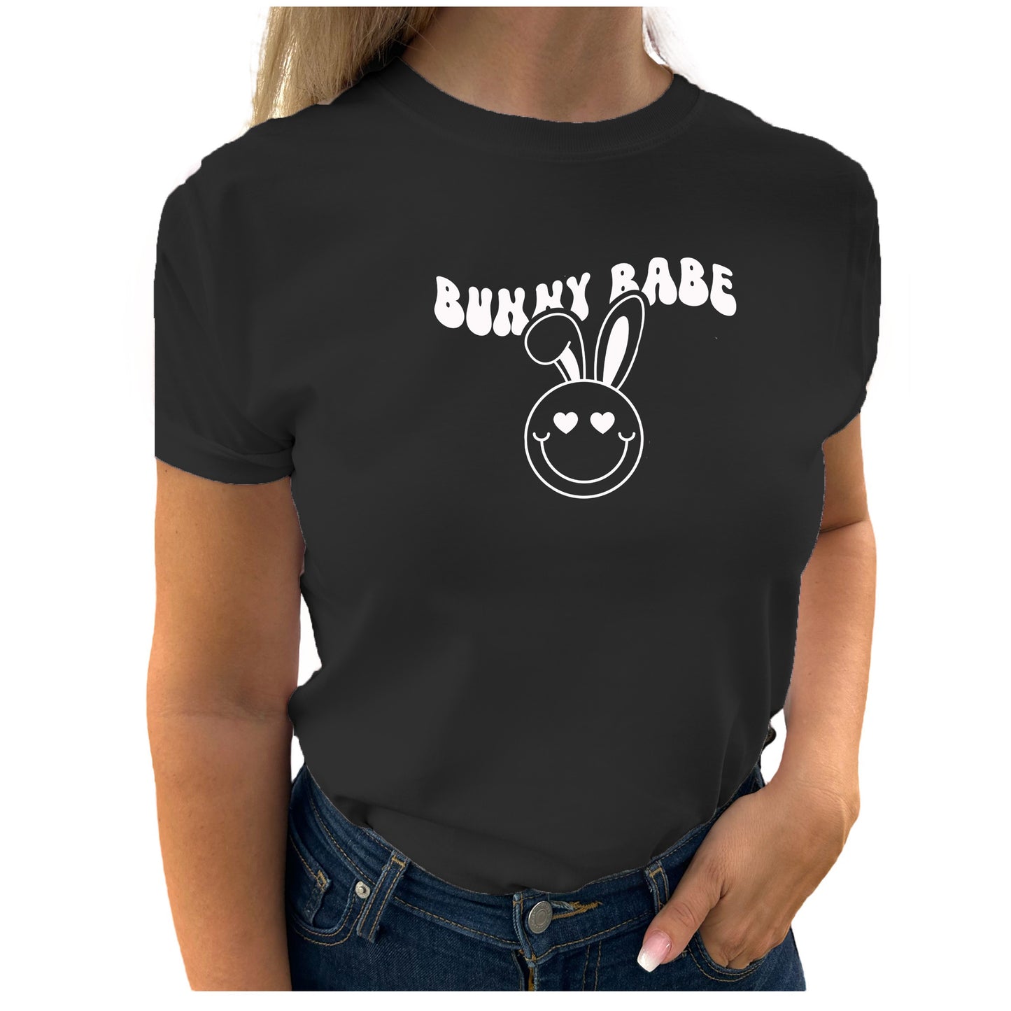 Bunny Babe Smiley Påsk T-shirt