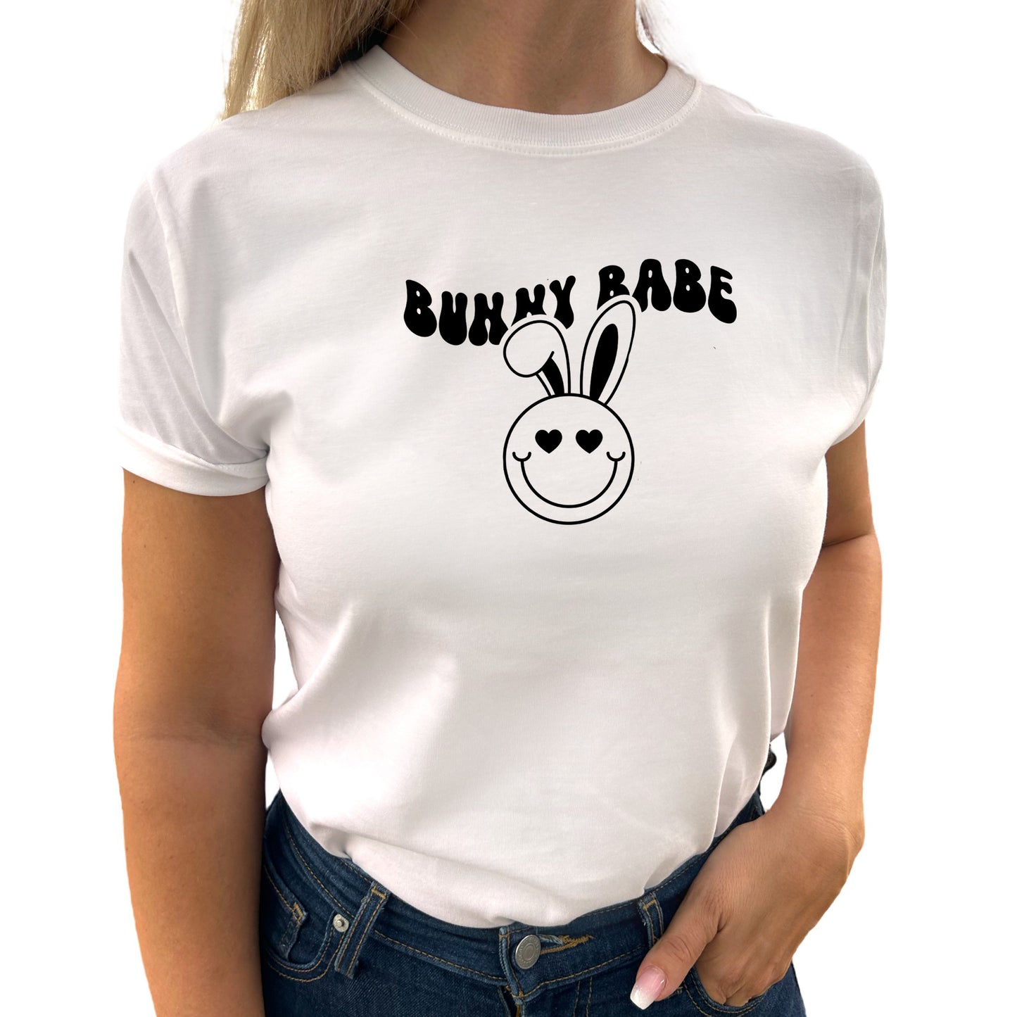 Bunny Babe Smiley Påsk T-shirt