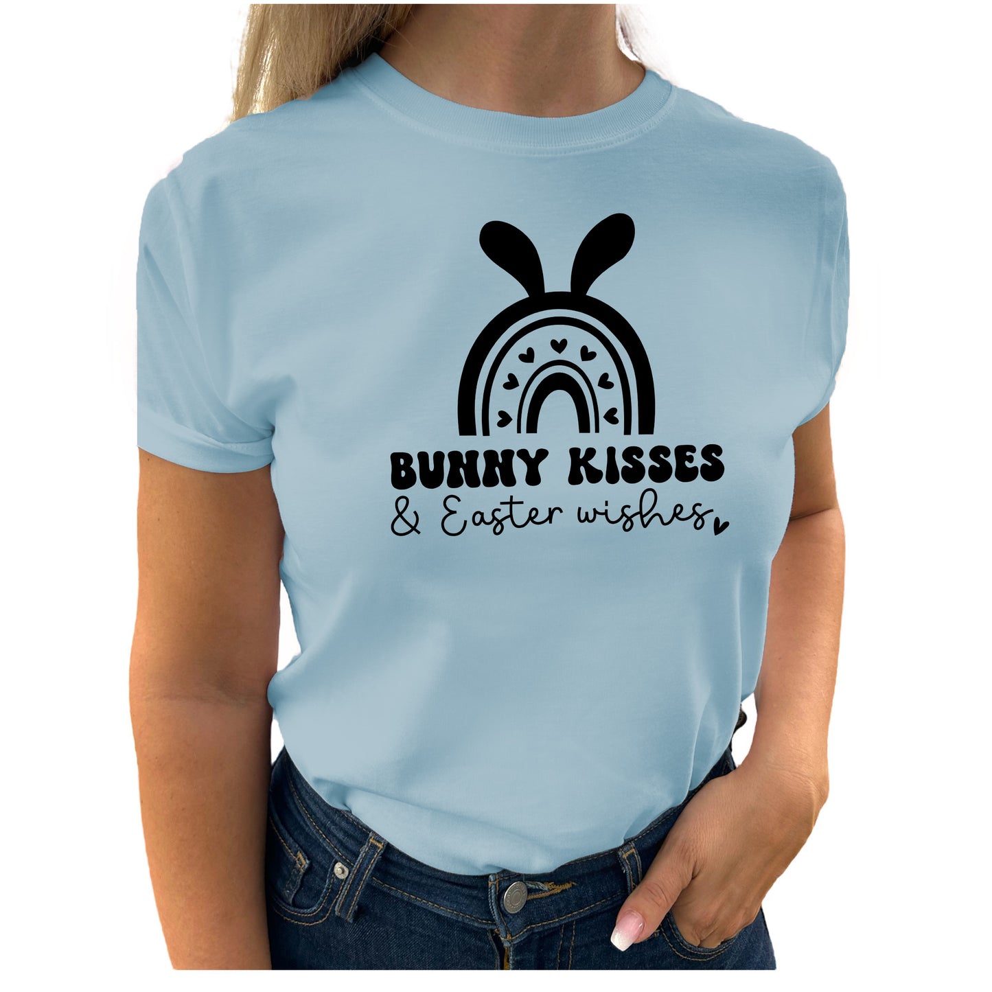 Bunny Kisses And Easter Wishes Påsk T-shirt