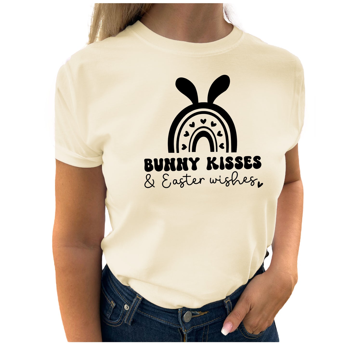 Bunny Kisses And Easter Wishes Påsk T-shirt