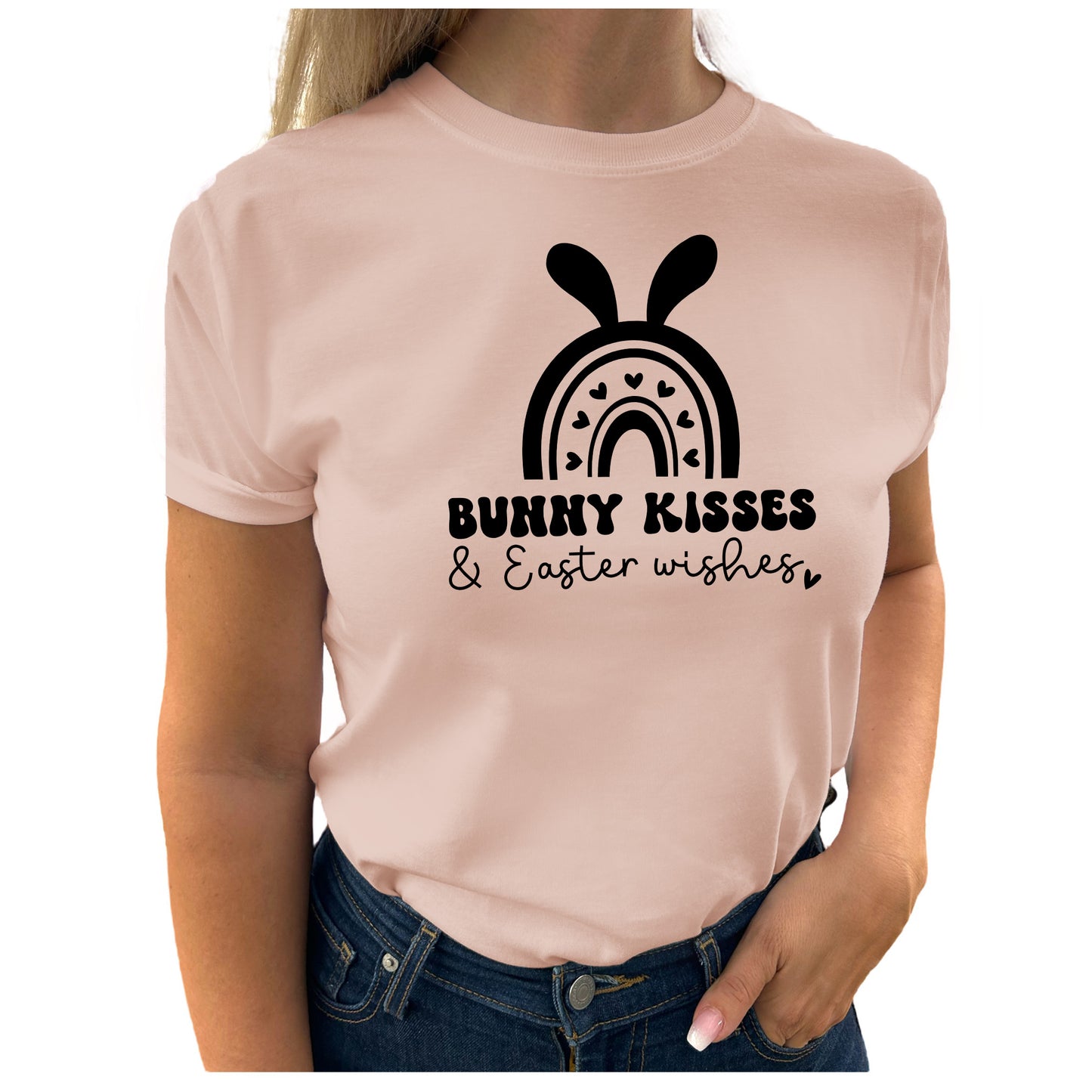 Bunny Kisses And Easter Wishes Påsk T-shirt