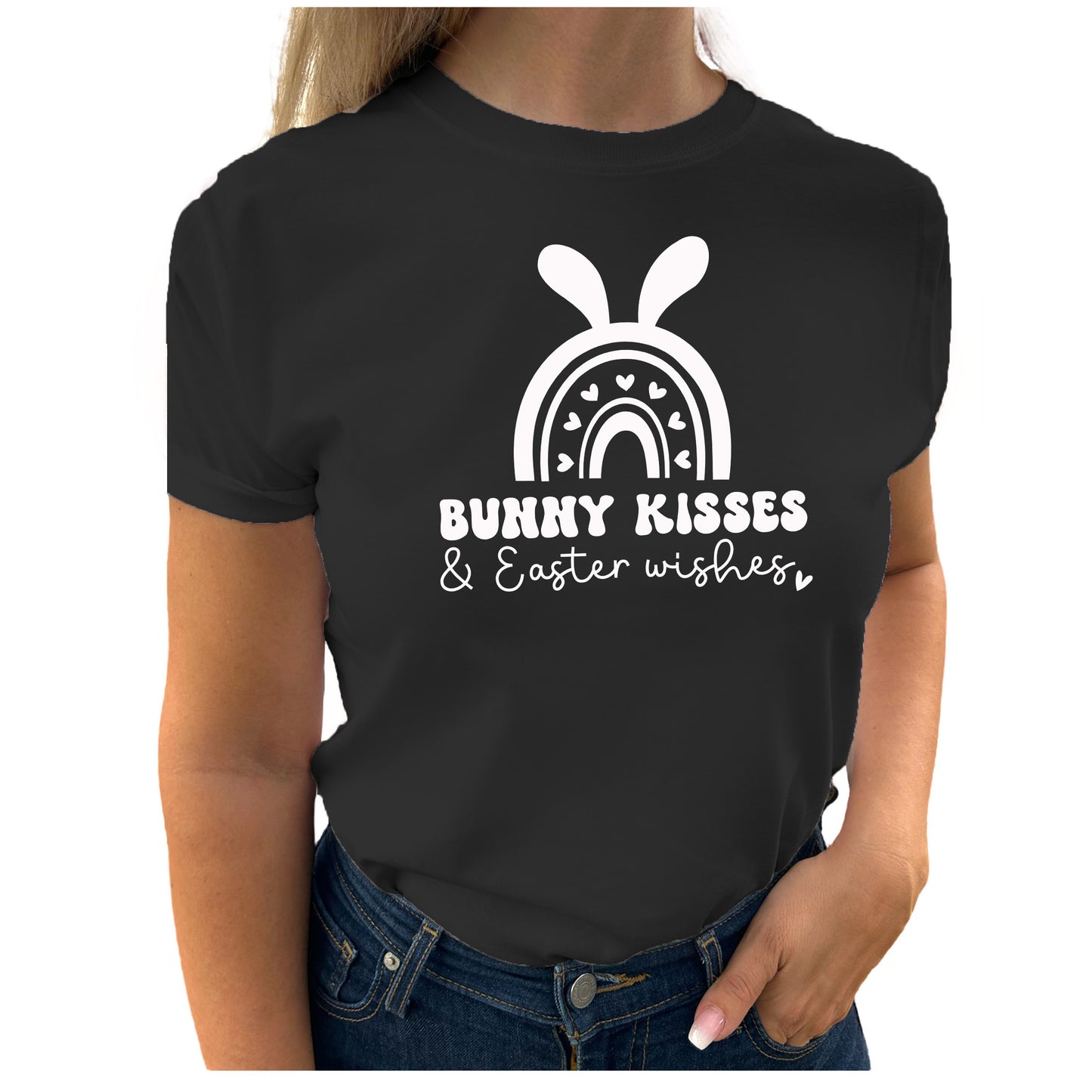 Bunny Kisses And Easter Wishes Påsk T-shirt