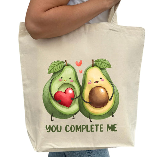 You Complete Me Avocado Tygpåse