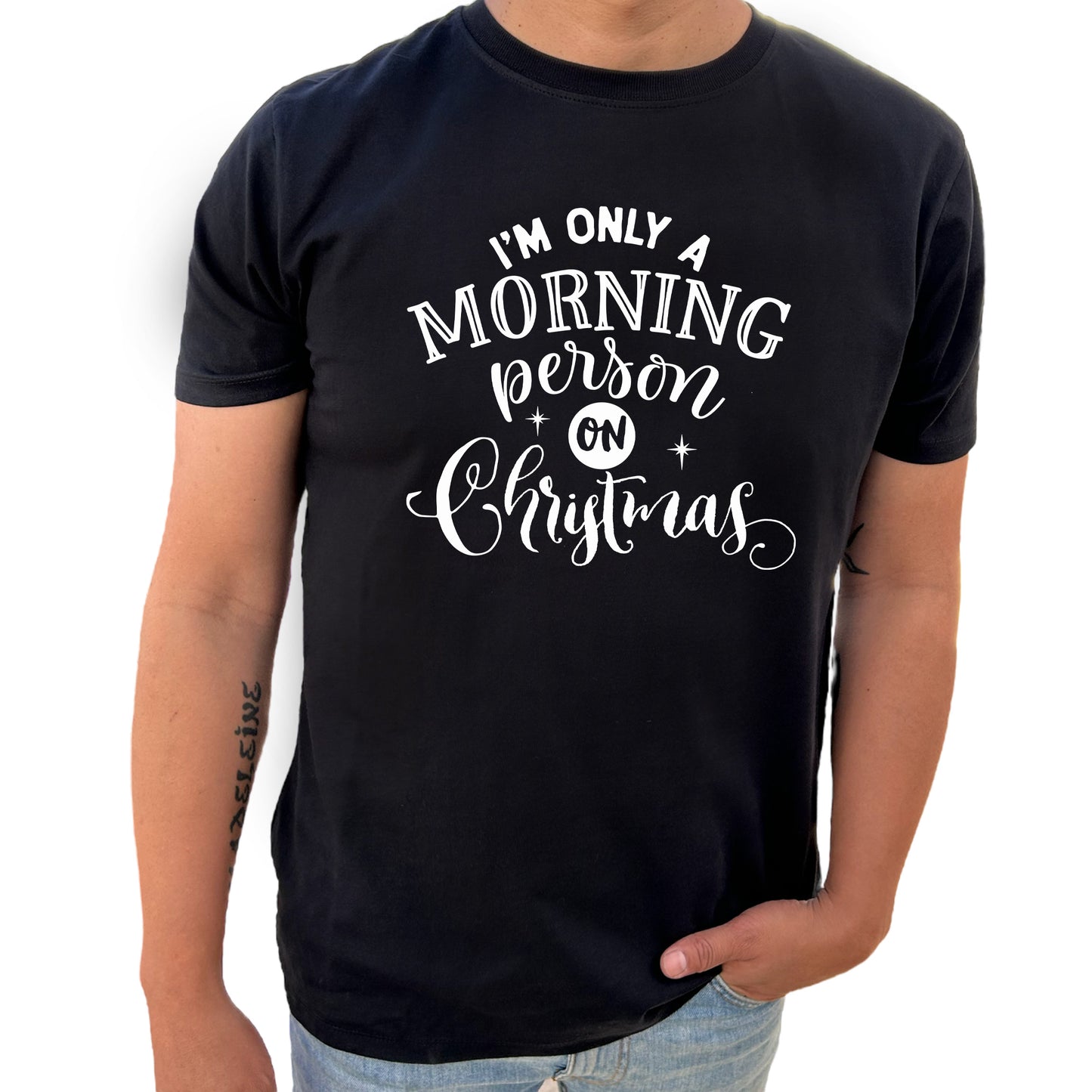 I'm Only A Morning Person On Christmas Jul T-shirt