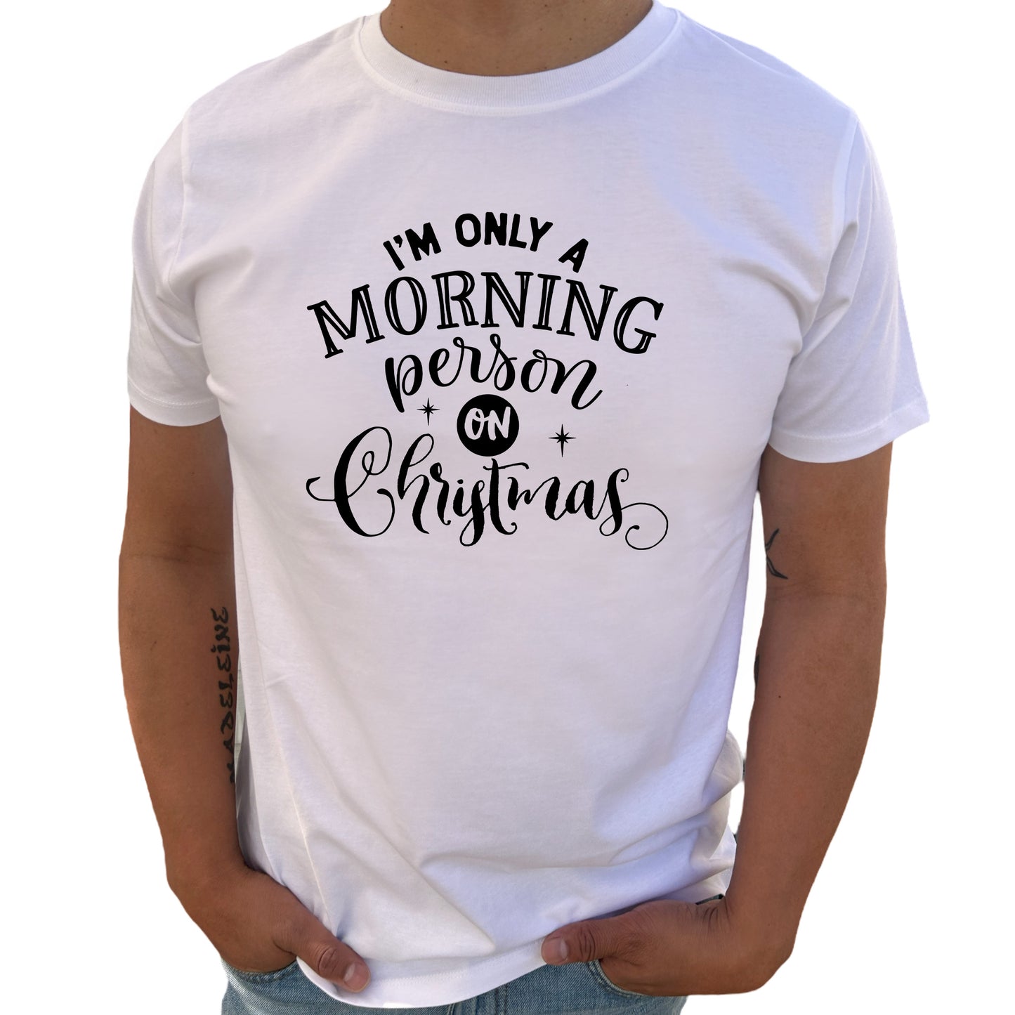 I'm Only A Morning Person On Christmas Jul T-shirt