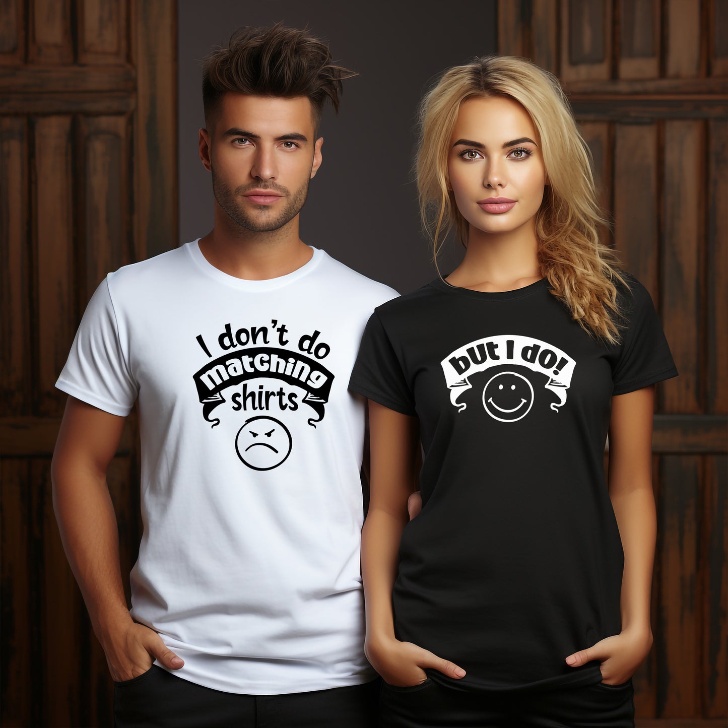 I Don’t Do Matching Shirts & But I Do – T-shirts för Par