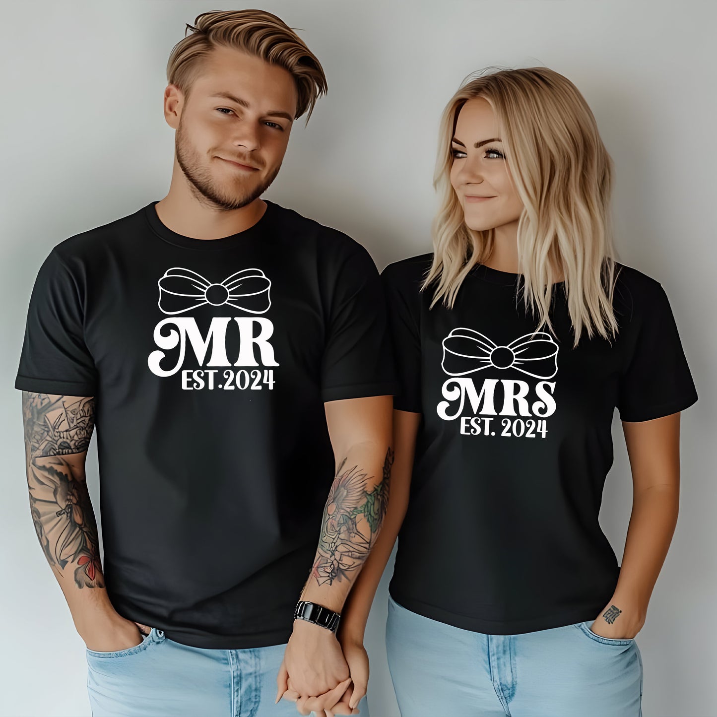 Mr & Mrs – Matchande T-shirts för Par