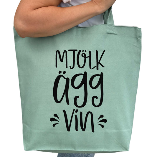 Mjölk Ägg Vin Tygpåse