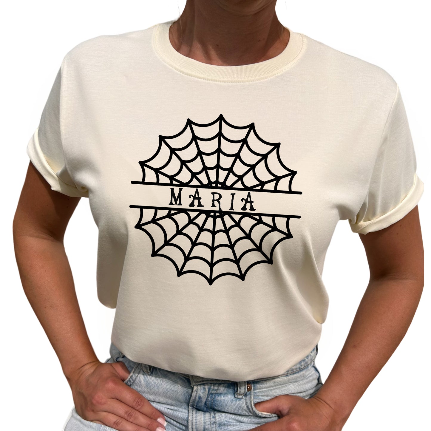 Spindelnät Namn Halloween T-shirt