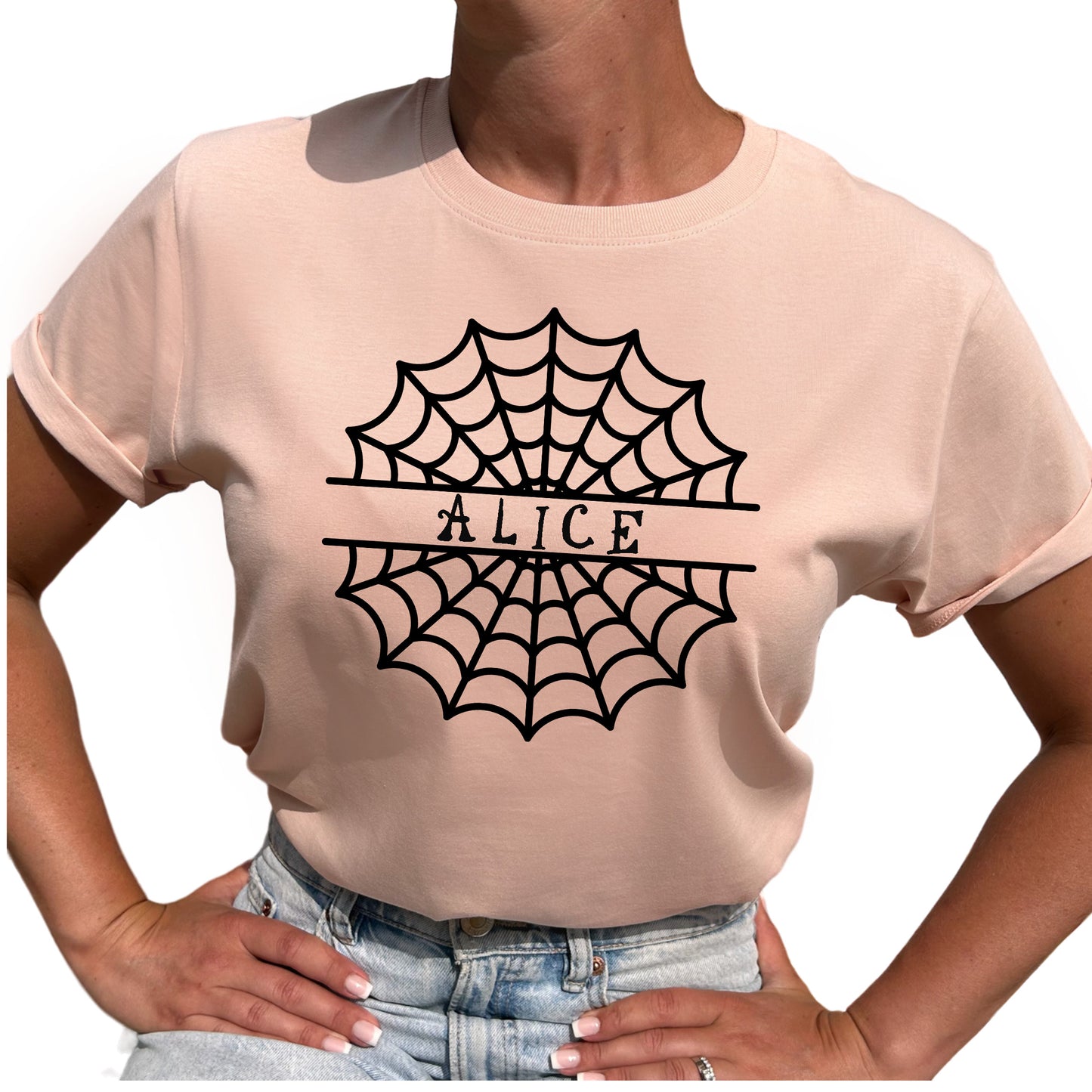 Spindelnät Namn Halloween T-shirt