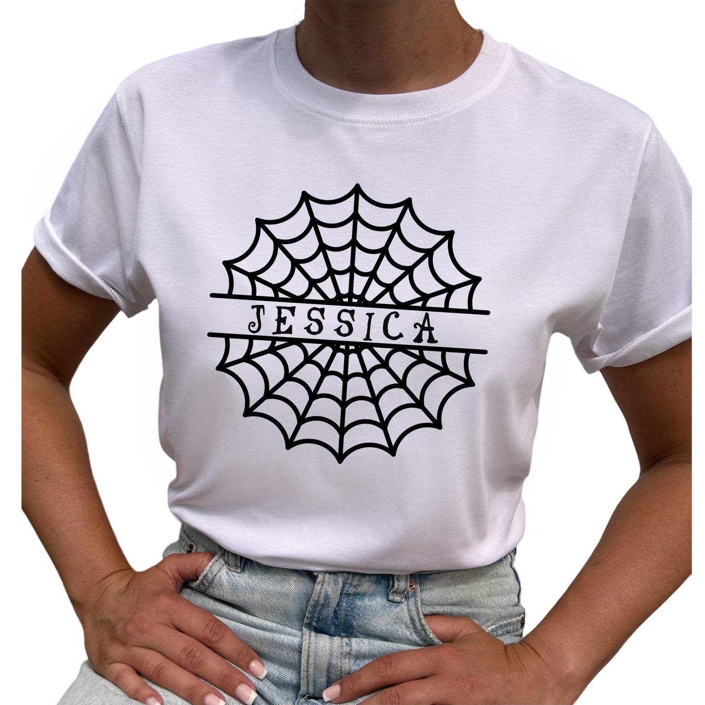 Spindelnät Namn Halloween T-shirt