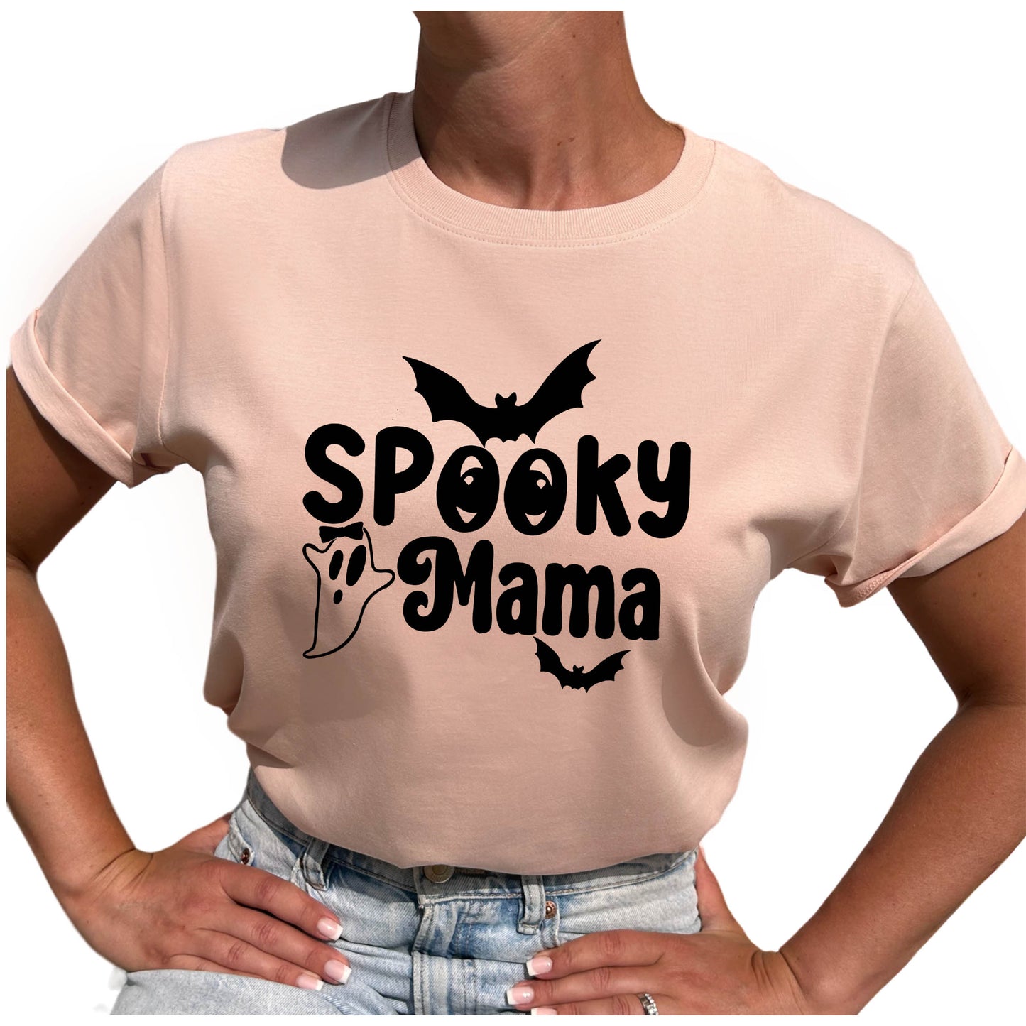 Spooky Mama Ghost Halloween T-shirt