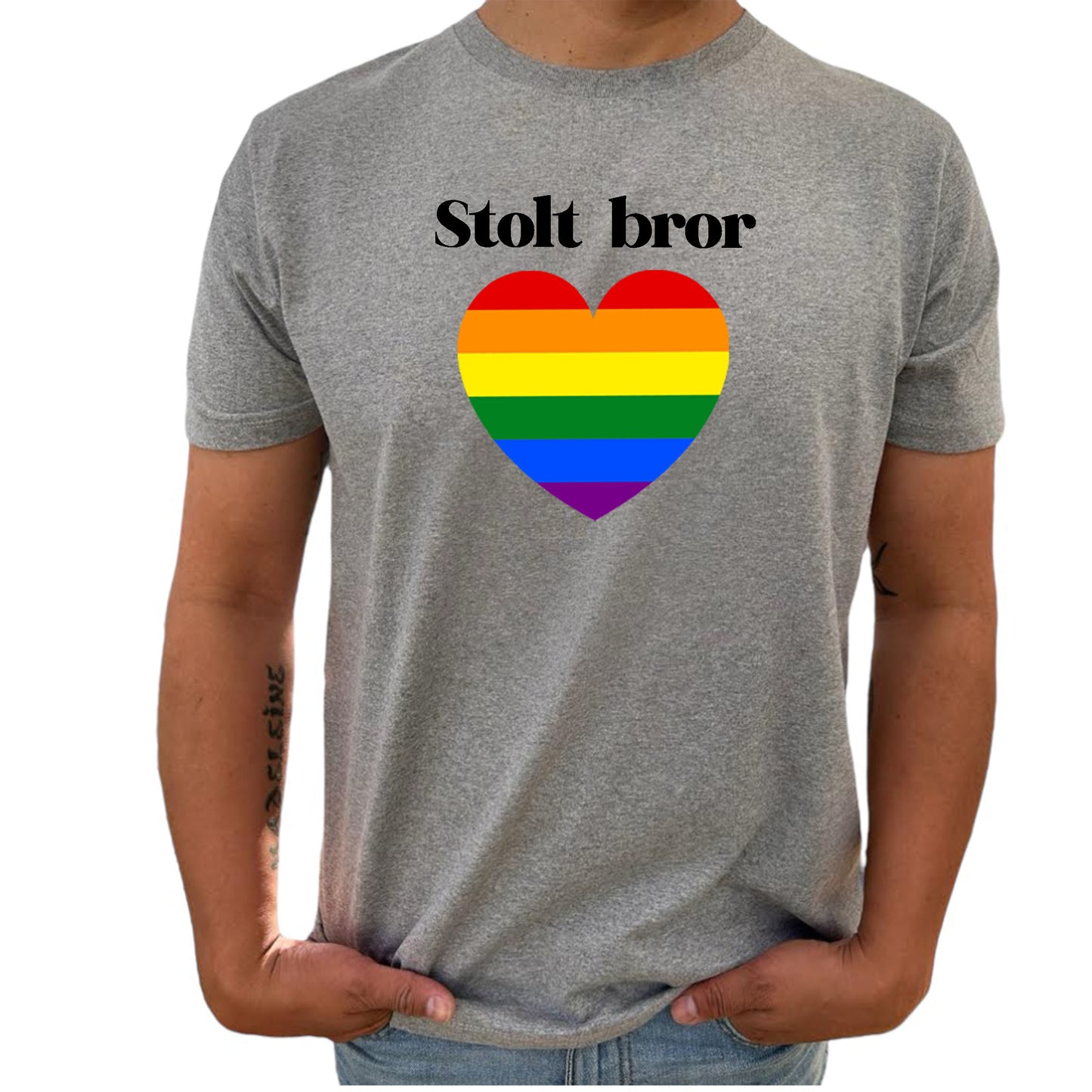 Stolt Bror Pride Hjärta T-Shirt