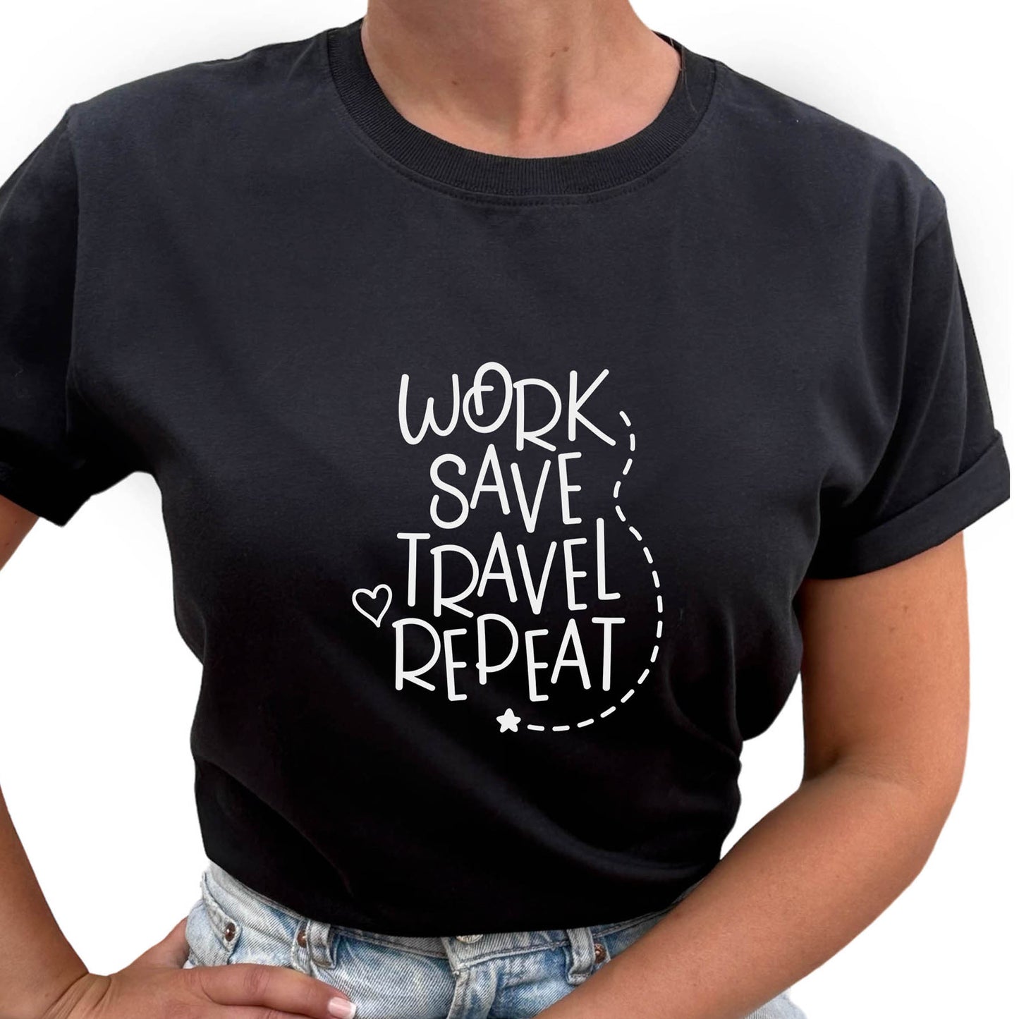 Work Save Travel Repeat T-shirt